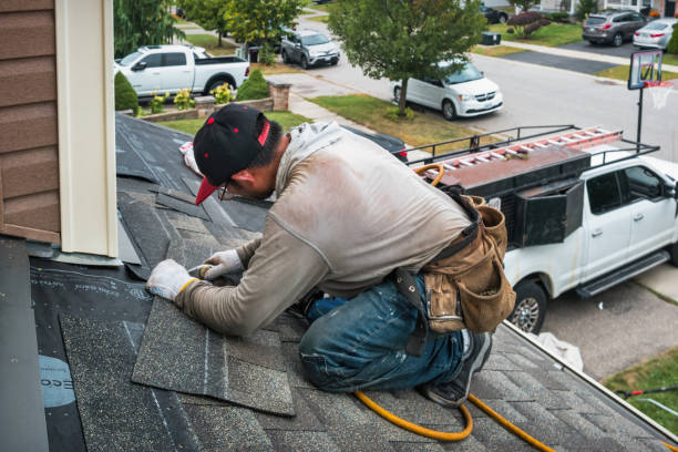 Professional Gutter Installation technician working in Dover, TN